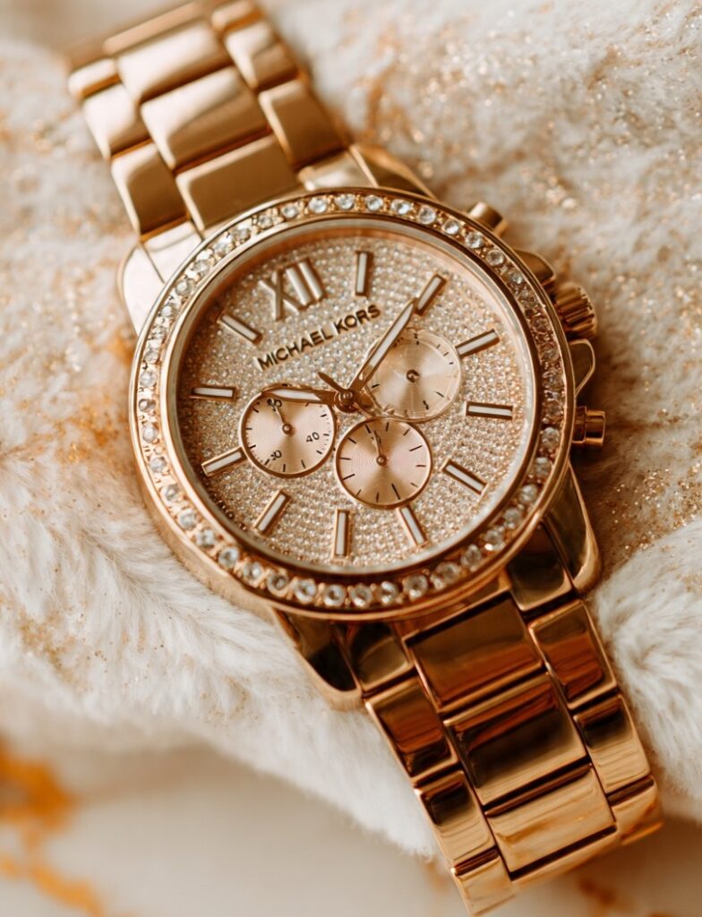 Michael Kors Gold Watches for Women – Mini Bradshaw Chronograph