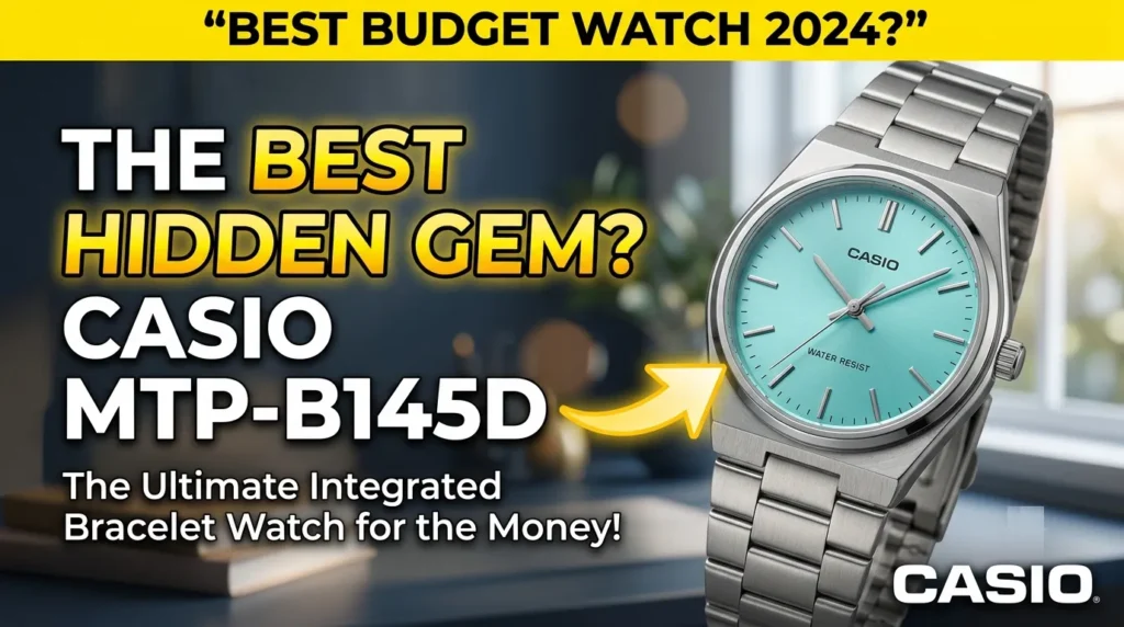 Casio MTP-B145D watch highlighting premium build quality