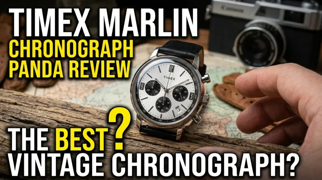 Timex Marlin Chronograph Panda TW2W10300 stainless steel case design