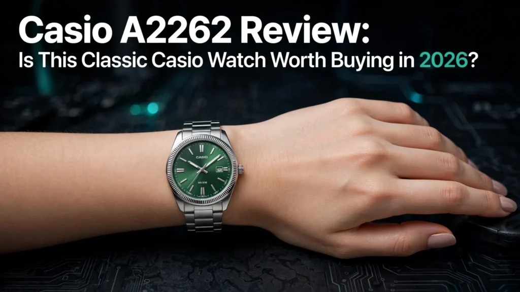 Casio A2262 stainless steel watch for everyday wear