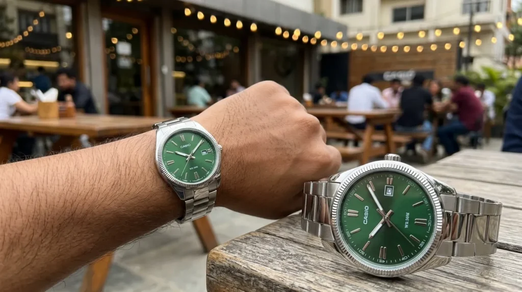 Casio A2262 wrist shot showing classic design