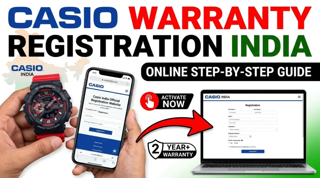 Casio warranty check India using serial number