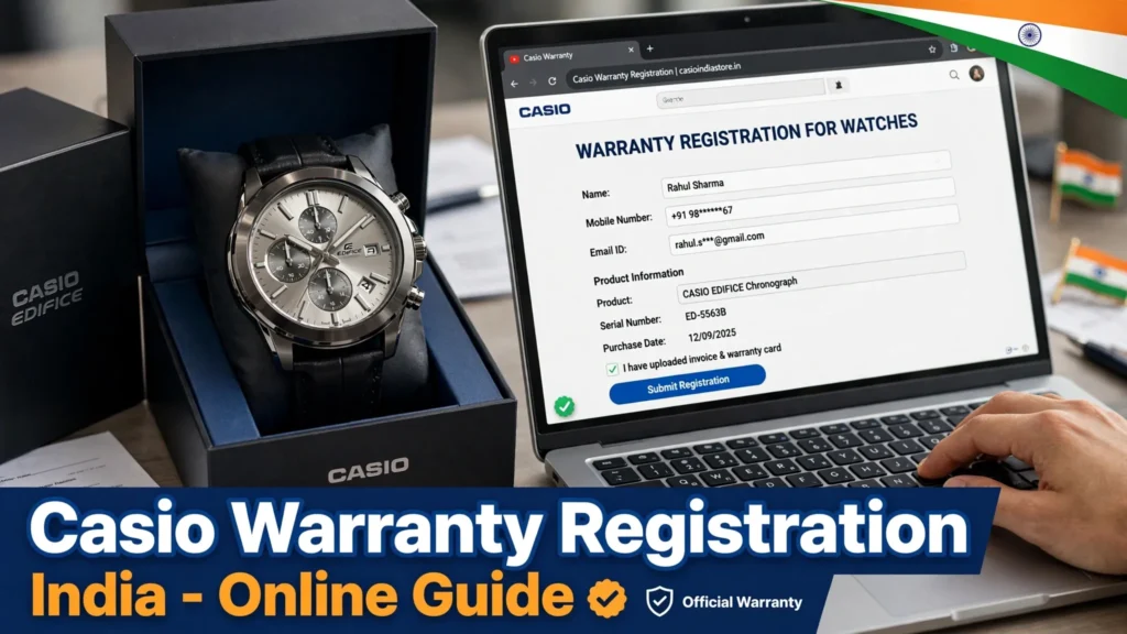 Casio India warranty registration portal