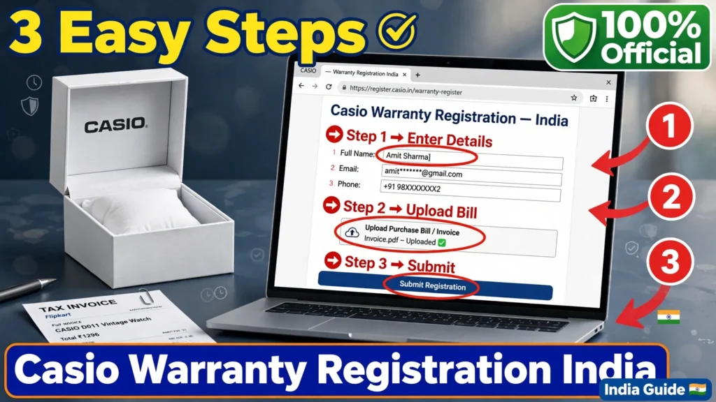 Casio warranty registration India online guide