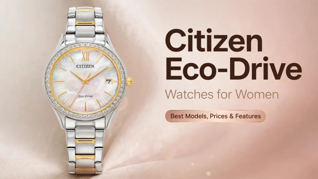 Elegant Citizen Eco-Drive watch for women with gold-tone finish