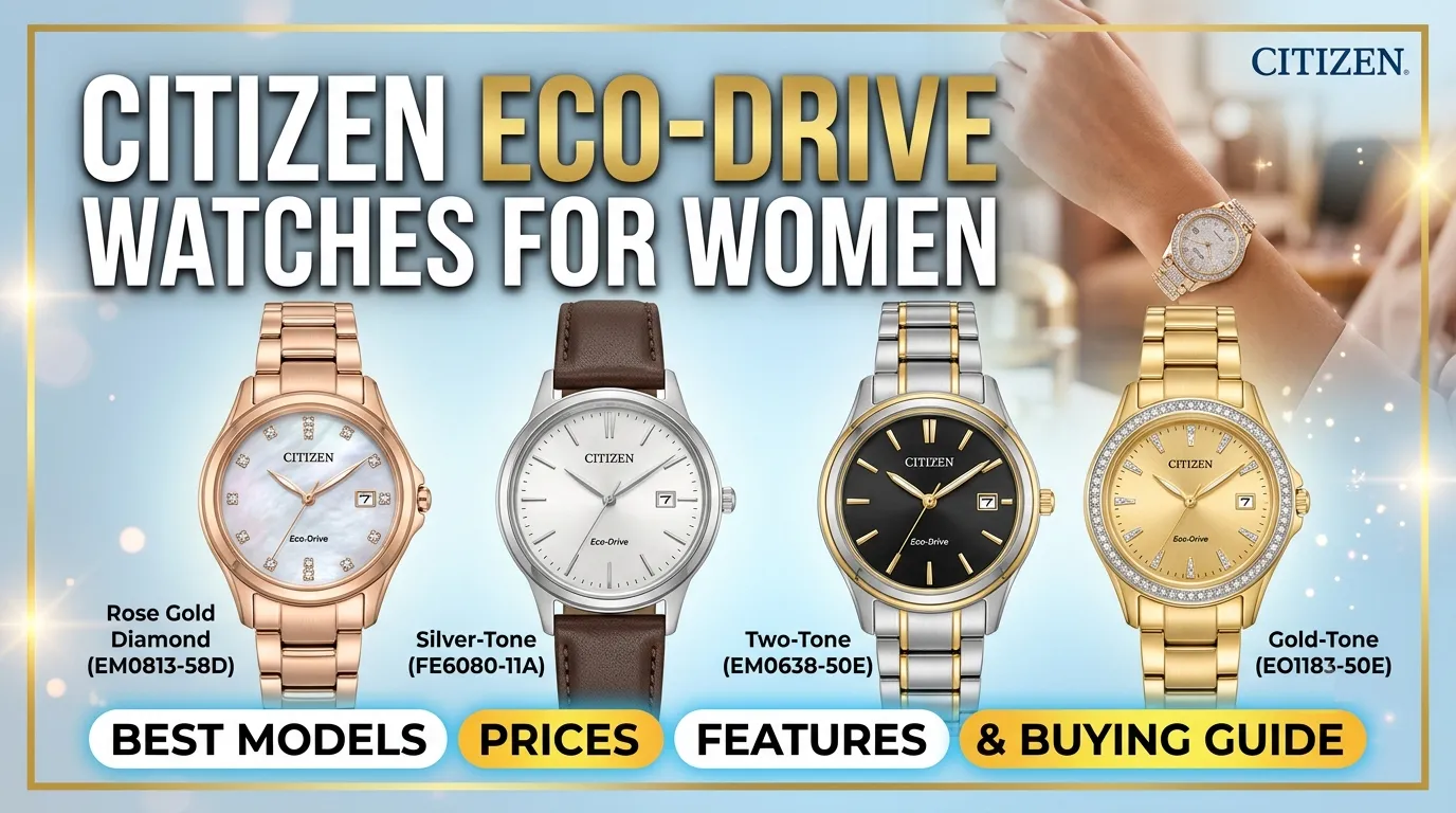 Citizen Eco-Drive ladies watch featuring a mother-of-pearl dial