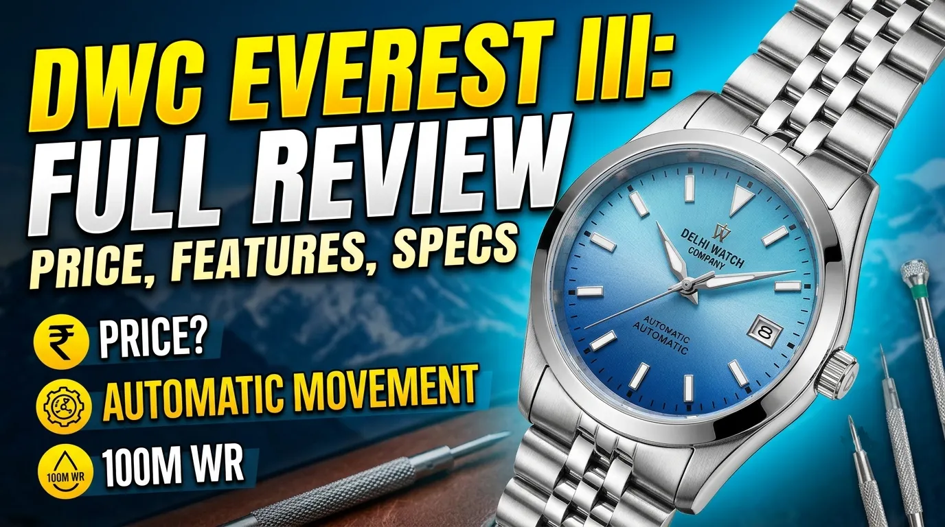DWC Everest III floating dial with luminous hour markers