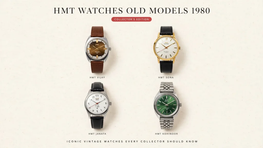 HMT Kohinoor vintage watch featuring an elegant sunburst dial
