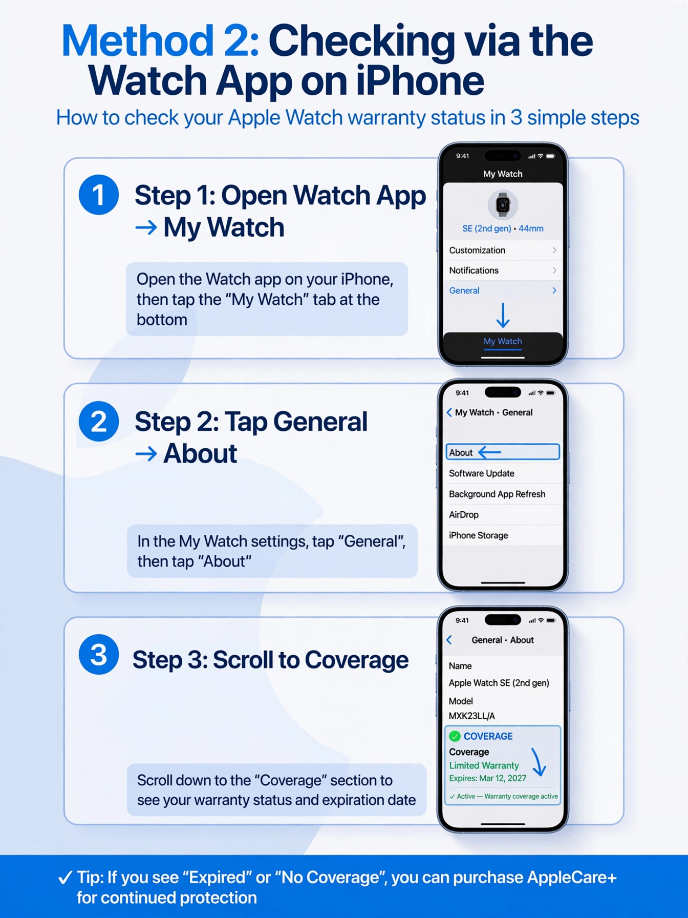 How to check Apple Watch warranty online