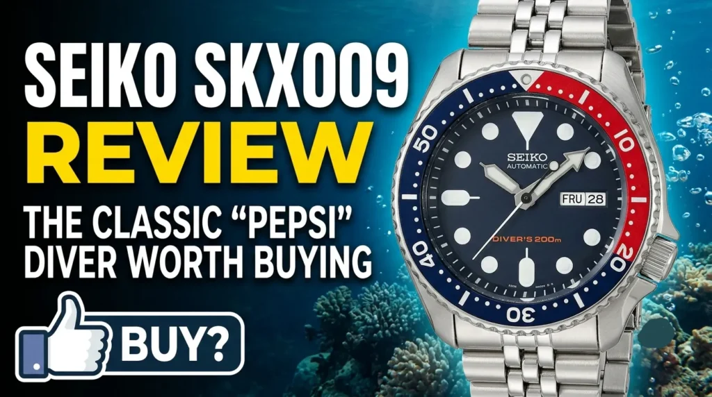 Seiko SKX009 underwater style product photo
