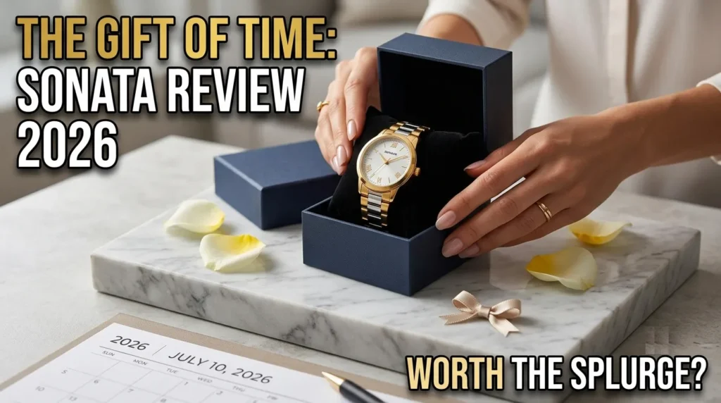 Sonata Glam Gold Quartz Analog White Dial Women's Watch, Sonata Glam Gold White Dial Watch