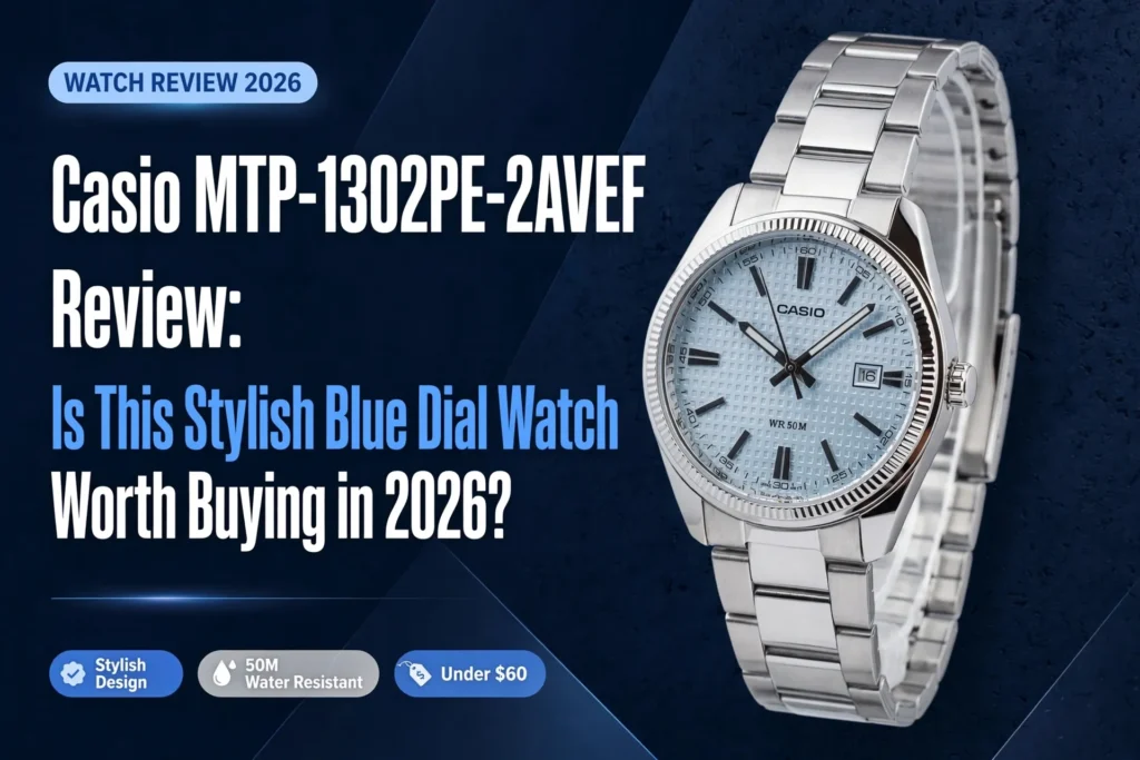 Casio MTP-1302PE-2AVEF premium analog watch for everyday wear,