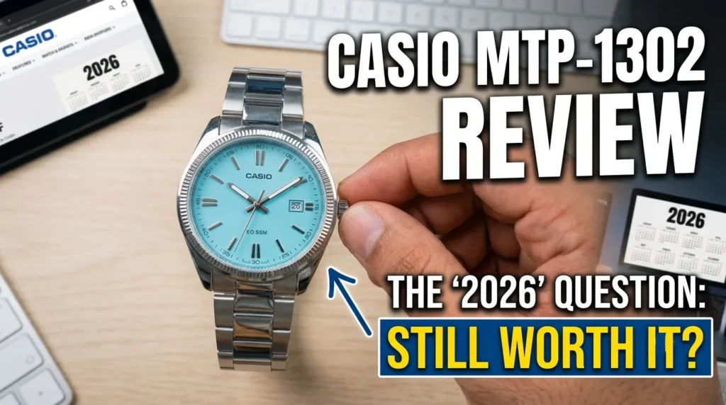 Casio MTP-1302PE-2AVEF stainless steel bracelet watch
