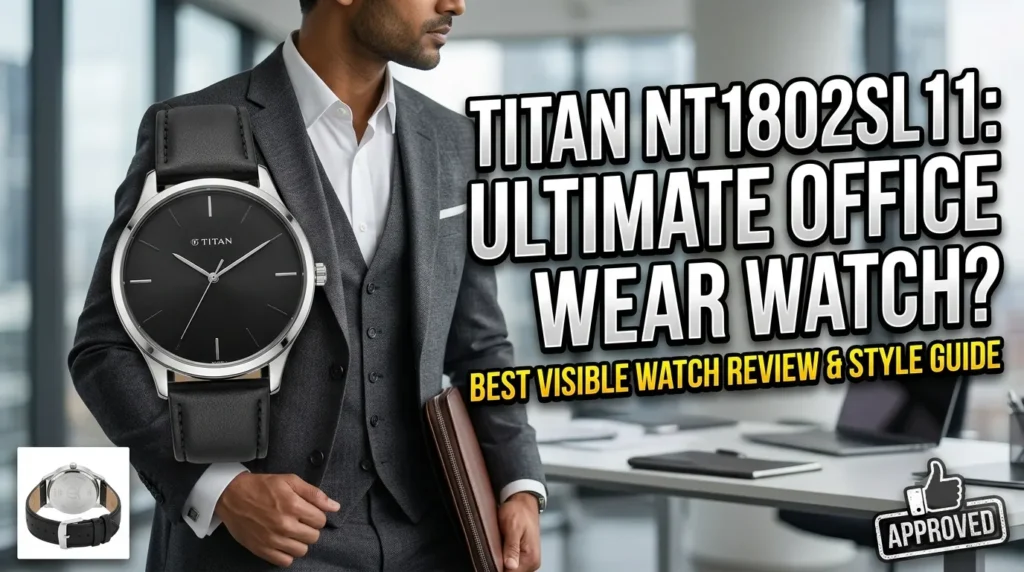 Titan Workwear NT1802SL11 black dial men's watch