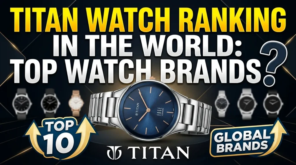 Titan premium analog watch with stainless steel bracelet