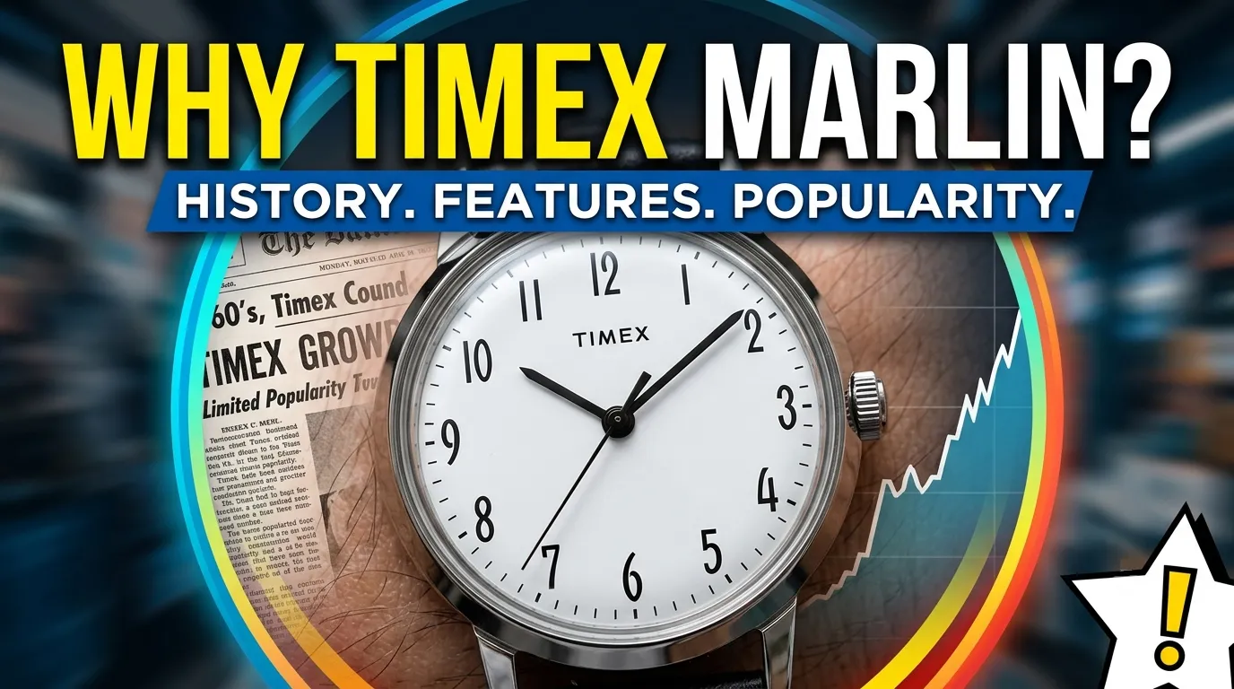 Timex Marlin leather strap watch for men