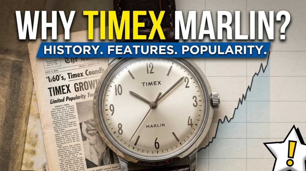 Timex Marlin automatic watch front view