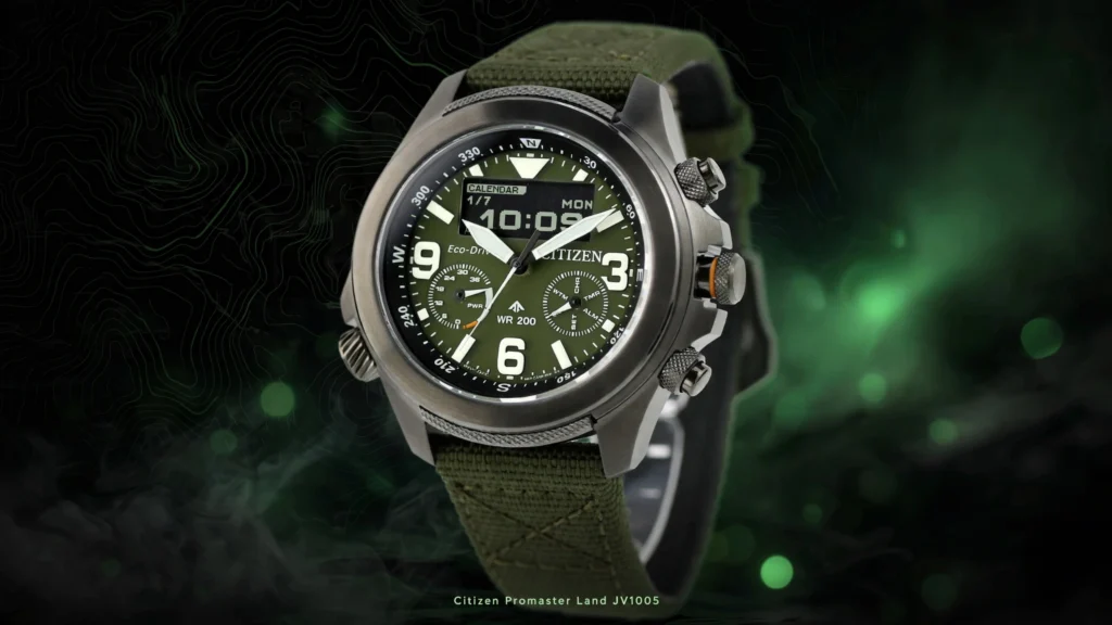 Citizen Promaster Land JV1005 watch front view