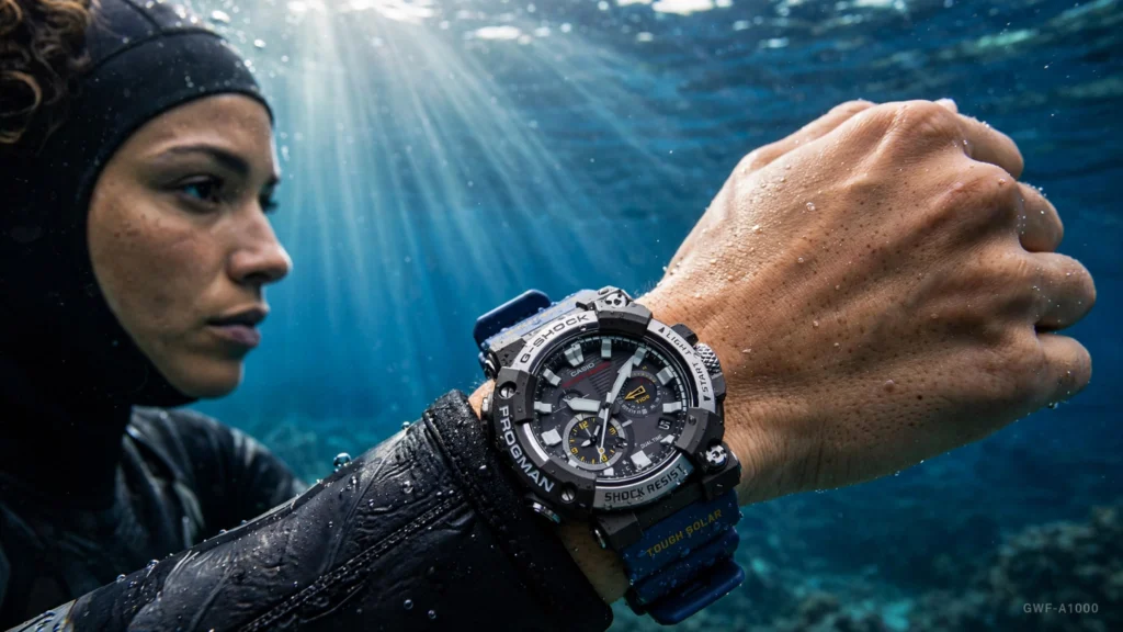 G-Shock Frogman GWF-A1000 side profile showing thickness
