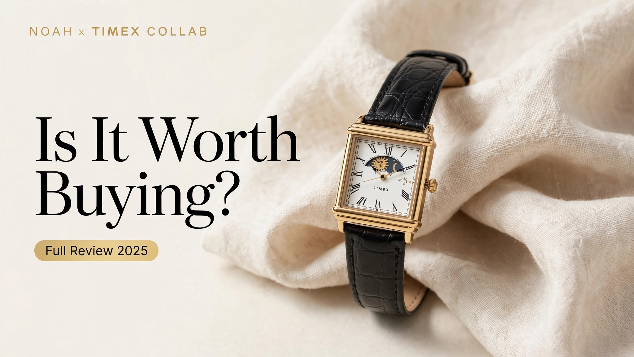 Noah x Timex Sun and Moon watch front view