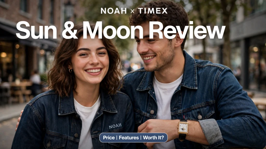 Noah x Timex Sun and Moon watch on wrist