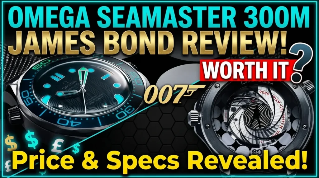 Omega Seamaster 300 James Bond watch with blue wave-pattern dial