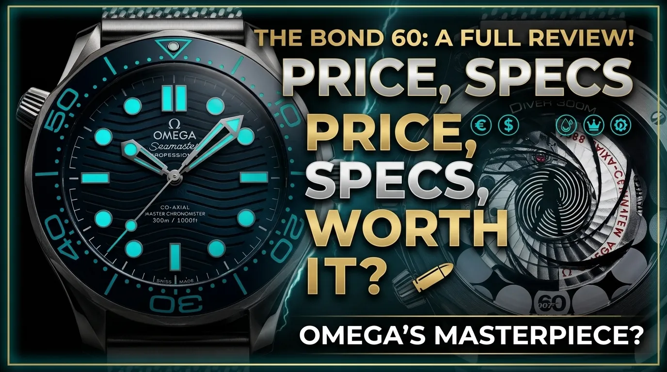 Omega James Bond watch featuring ceramic bezel and blue dial