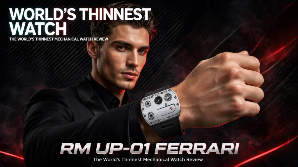 Richard Mille RM UP-01 Ferrari ultra-thin watch on wrist