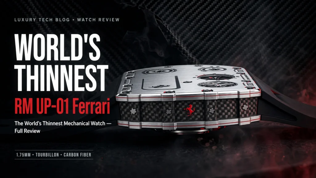 Richard Mille RM UP-01 Ferrari side profile showing thin case