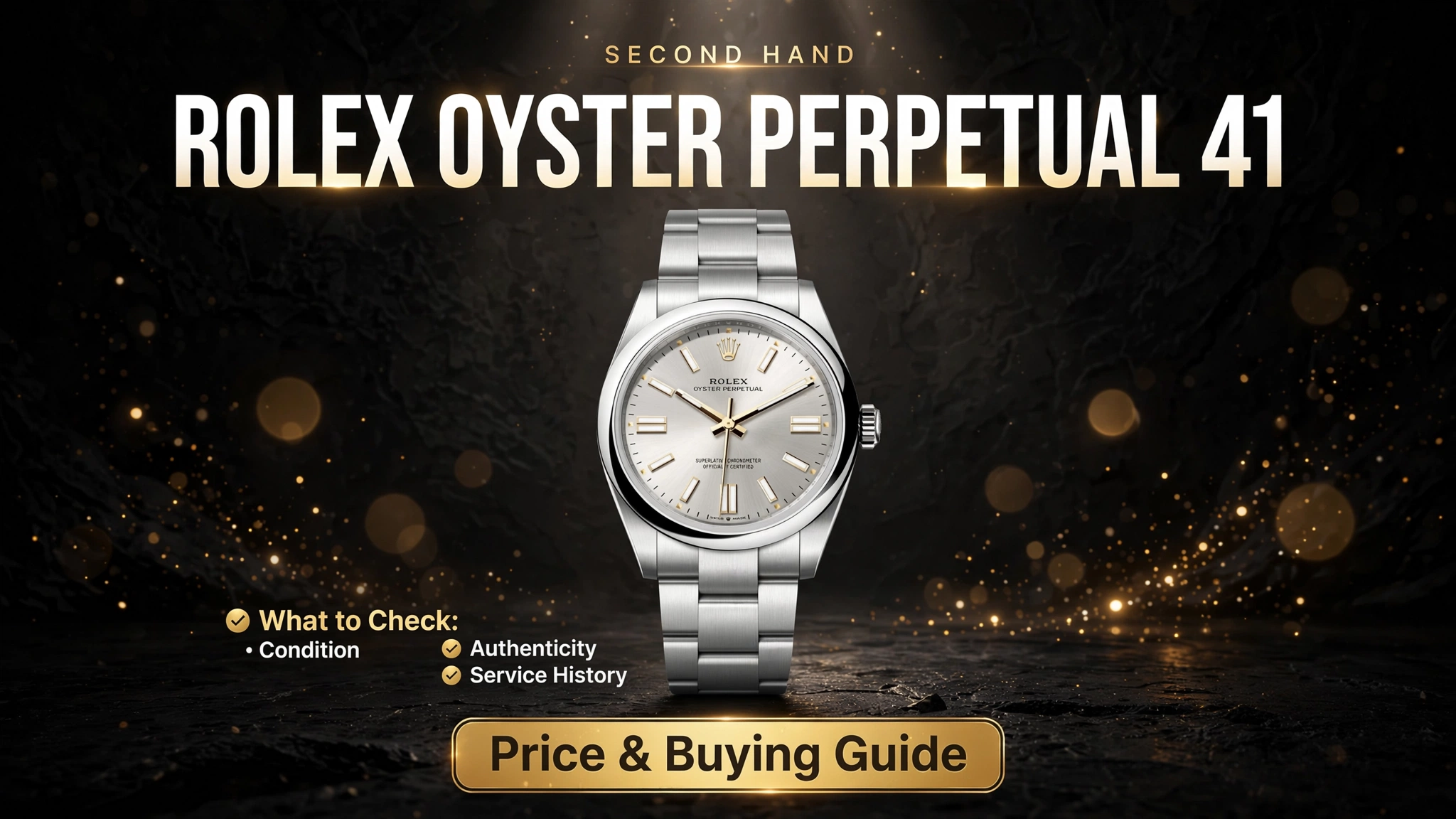 Second hand Rolex Oyster Perpetual 41 on wrist