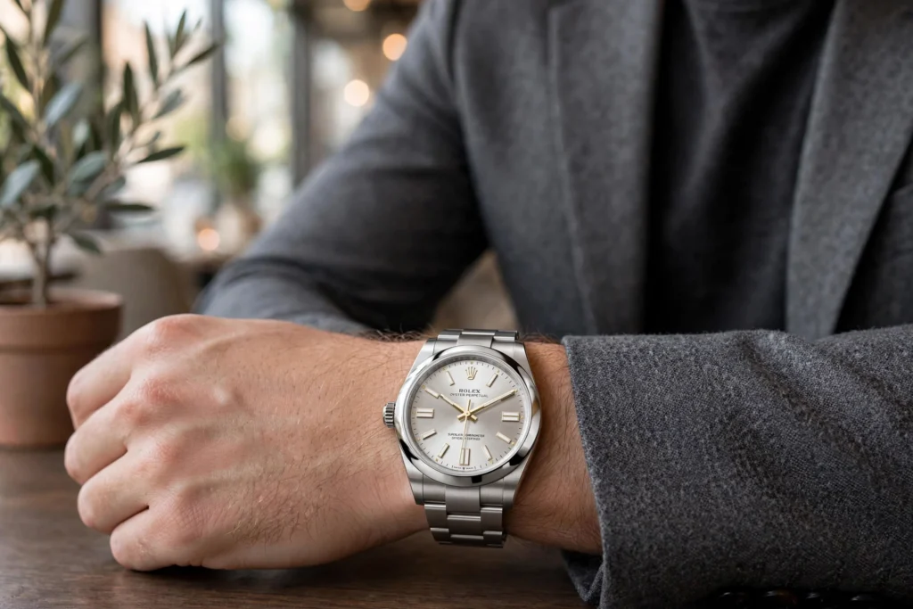 Pre-owned Rolex Oyster Perpetual 41 with Oystersteel bracelet