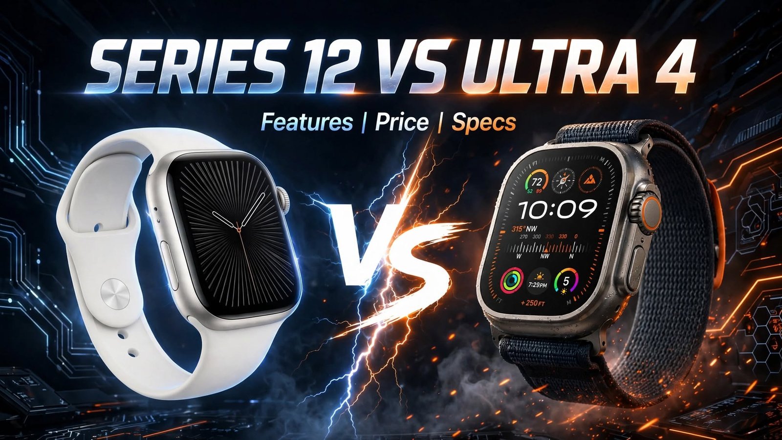 Apple Watch Series 12 vs Ultra 4 comparison