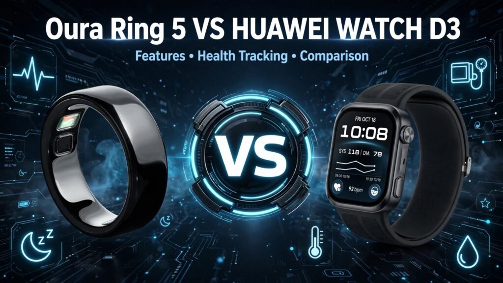 Oura Ring 5 vs HUAWEI WATCH D3 health tracking features