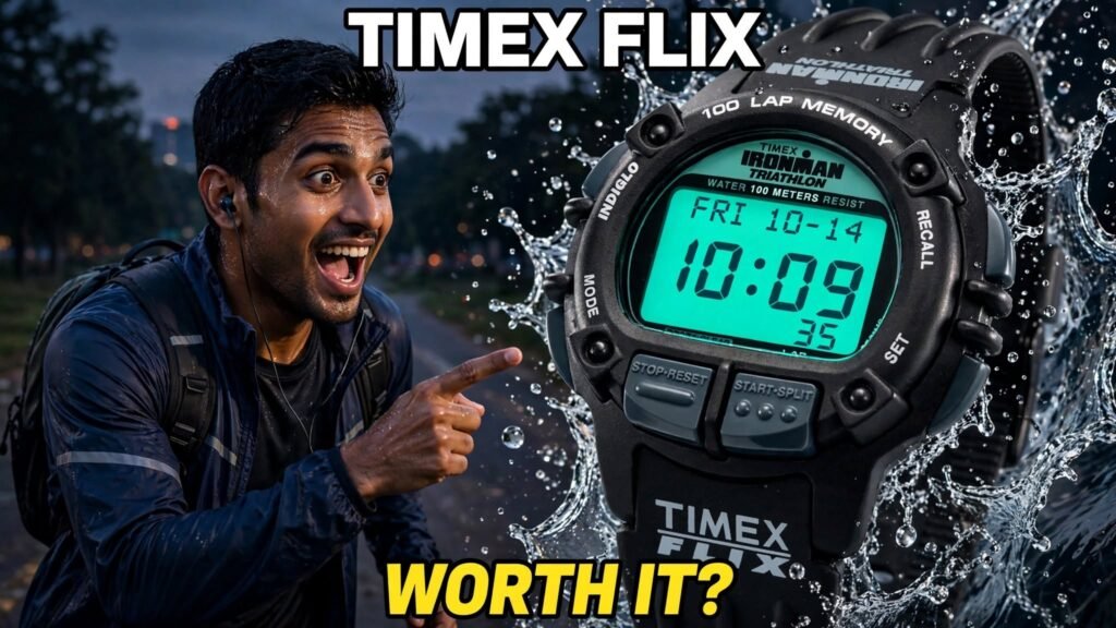Timex Ironman Flix sports watch with digital display